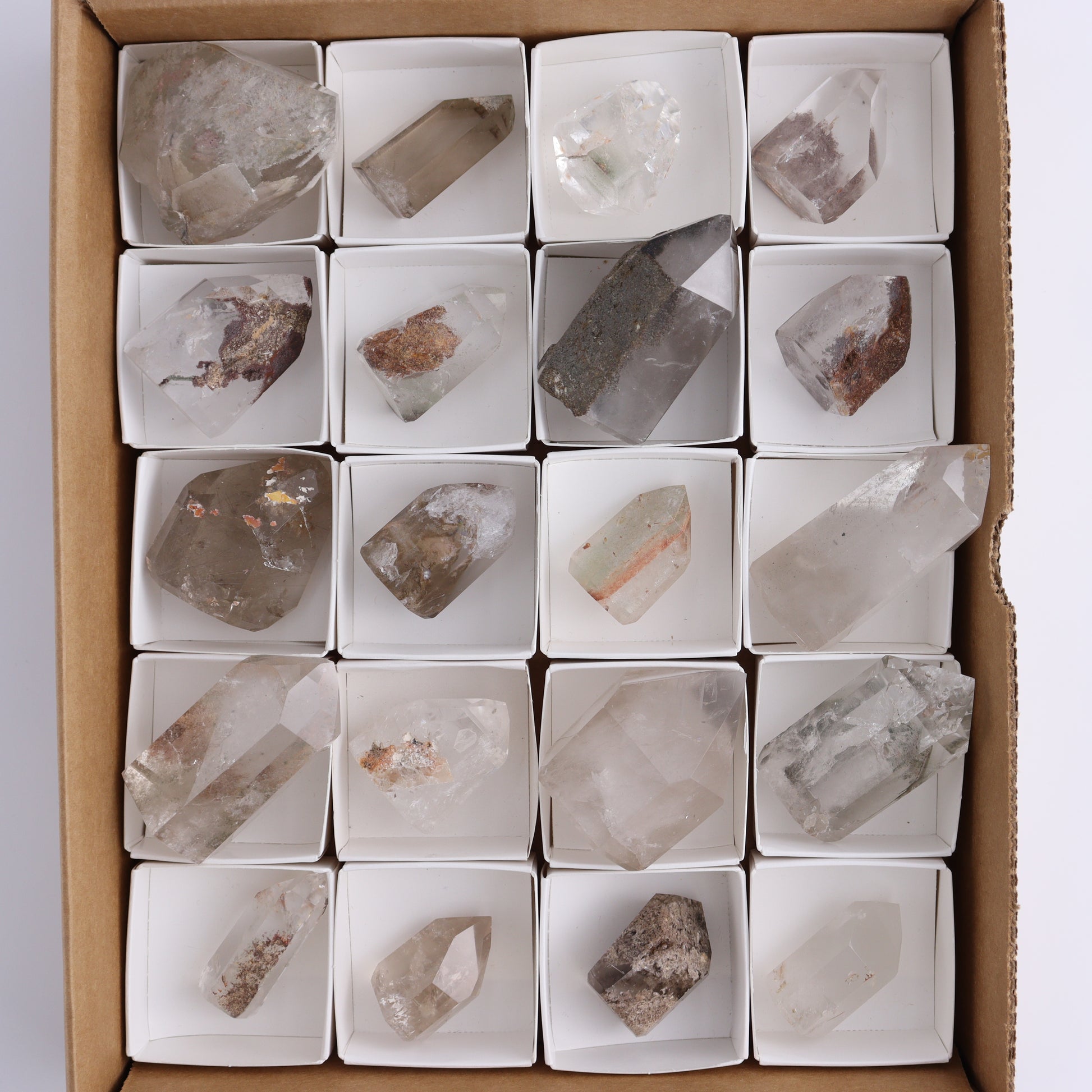 Garden Quartz Towers Set of 20 - Expert Wholesale and Supplier of Wholesale Crystals & Bulk Gemstones, ["Garden Quartz","Quartz","Towers"]