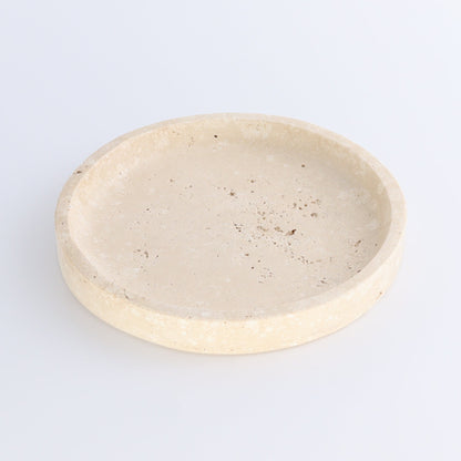 One Travertine Round Dish Small - Expert Wholesale and Supplier of Wholesale Crystals & Bulk Gemstones, ["Catalog Onyx","Decorative Dish","Mexico","Travertine"]