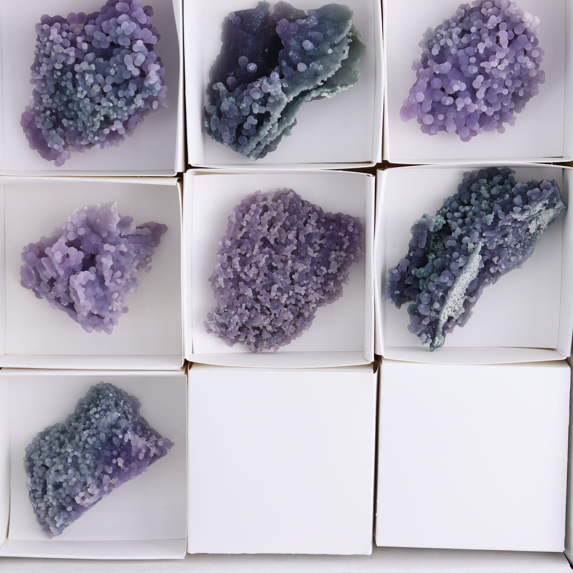 Grape Agate Cluster Set of 10 - Expert Wholesale and Supplier of Wholesale Crystals & Bulk Gemstones, ["Clusters","Grape agate","Indonesia"]