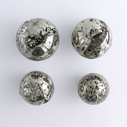 Pyrite Spheres Set of 4