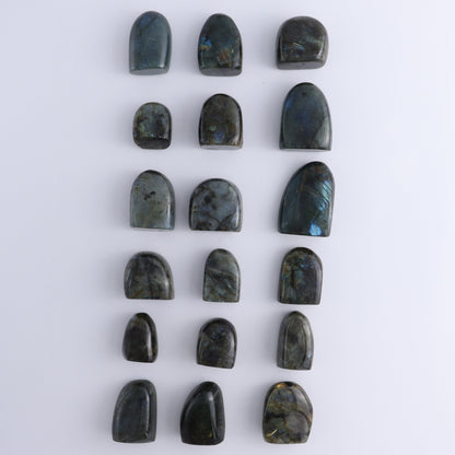 Labradorite Freeform Set of 18 - Expert Wholesale and Supplier of Wholesale Crystals & Bulk Gemstones, ["Freeforms","Labradorite","Madagascar"]