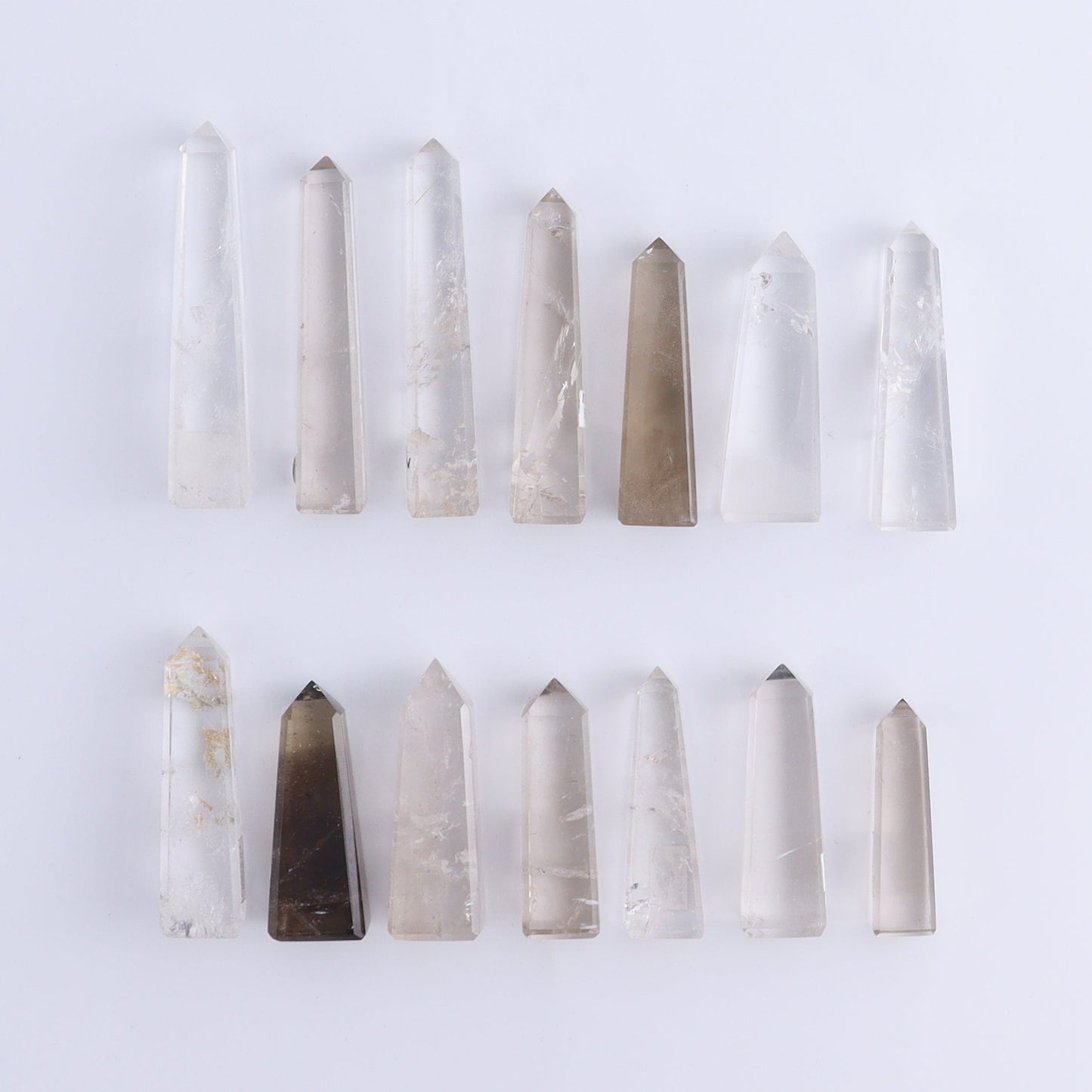 Quartz Towers Set of 14 - Expert Wholesale and Supplier of Wholesale Crystals & Bulk Gemstones, ["Brazil","Clear Quartz","Points","Quartz","Towers"]