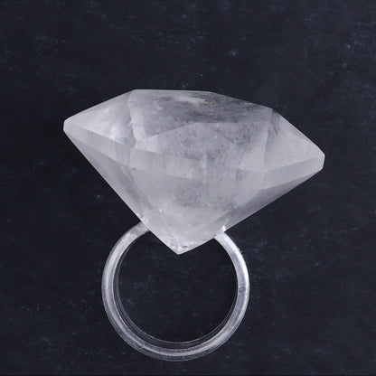 Quartz Diamond Shaped Carvings Set of 5 - Expert Wholesale and Supplier of Wholesale Crystals & Bulk Gemstones, ["Brazil","Clear Quartz","Mixed Carvings","Quartz"]
