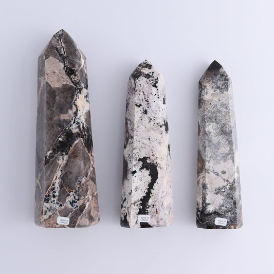 Mosaic Quartz Towers Set of 3 - Expert Wholesale and Supplier of Wholesale Crystals & Bulk Gemstones, ["Brazil","Mosaic Quartz","Quartz","Towers"]