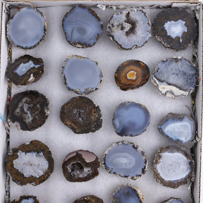 Agate Geodes Flat of 25 - Expert Wholesale and Supplier of Wholesale Crystals & Bulk Gemstones, ["Agate","flat","Flats","Geodes"]