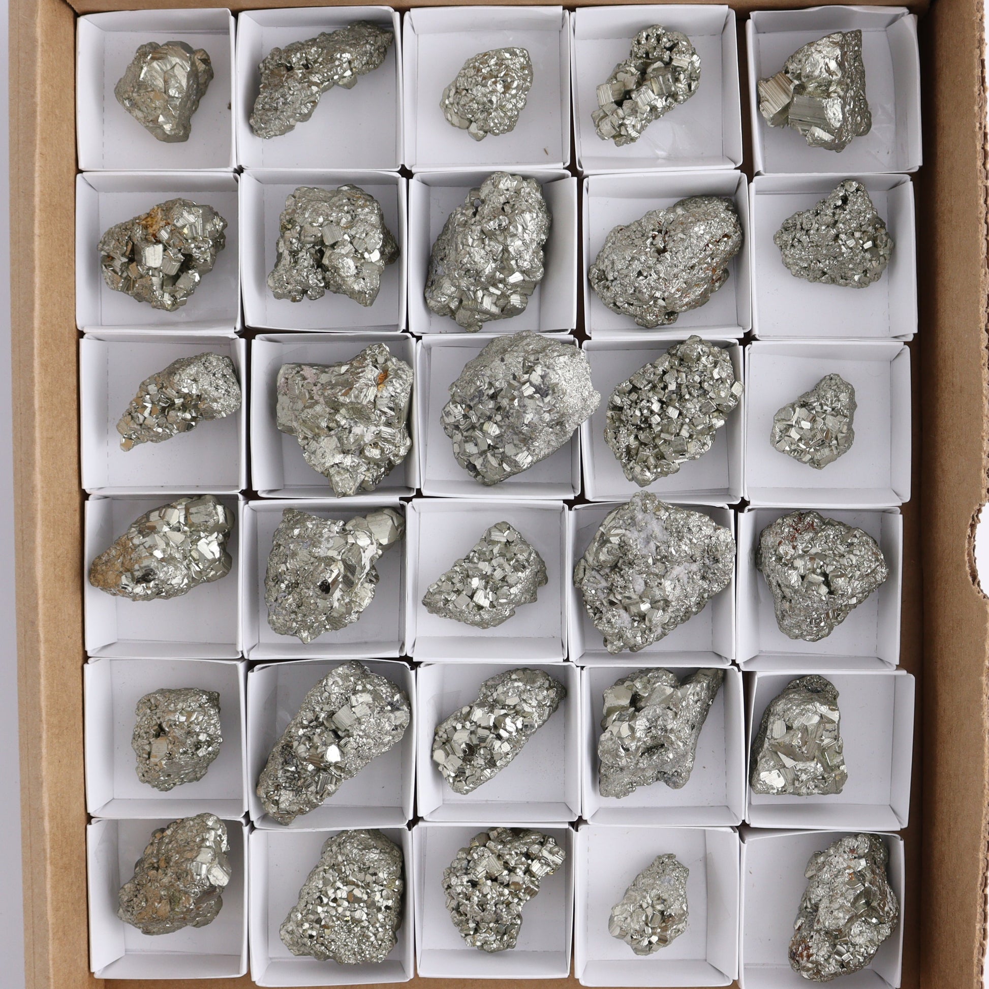 Pyrite Clusters Set of 30 - Expert Wholesale and Supplier of Wholesale Crystals & Bulk Gemstones, ["Clusters","Peru","Pyrite"]