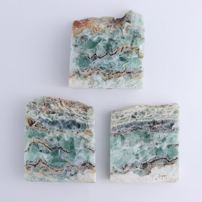 Fluorite Face Polished Set of 3 - Expert Wholesale and Supplier of Wholesale Crystals & Bulk Gemstones, ["Face Polished","Fluorite","Mexico"]