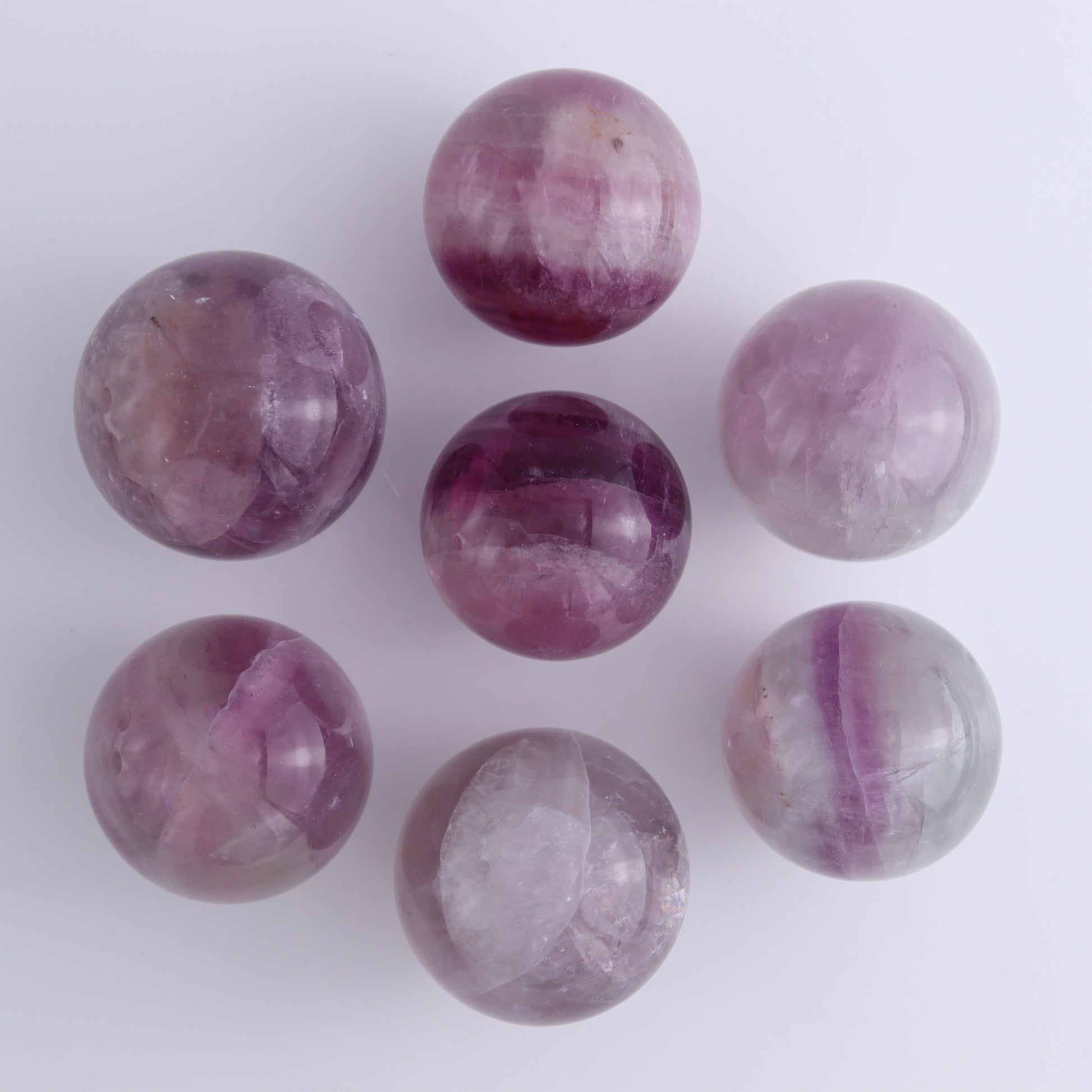 Fluorite Spheres Set of 12 - Expert Wholesale and Supplier of Wholesale Crystals & Bulk Gemstones, ["Fluorite","Mexico","Spheres"]