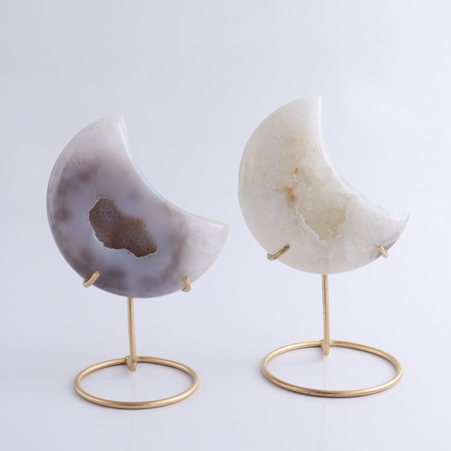 Agate Moons with Stand Set of 6 - Expert Wholesale and Supplier of Wholesale Crystals & Bulk Gemstones, ["Agate","Brazil","moons"]
