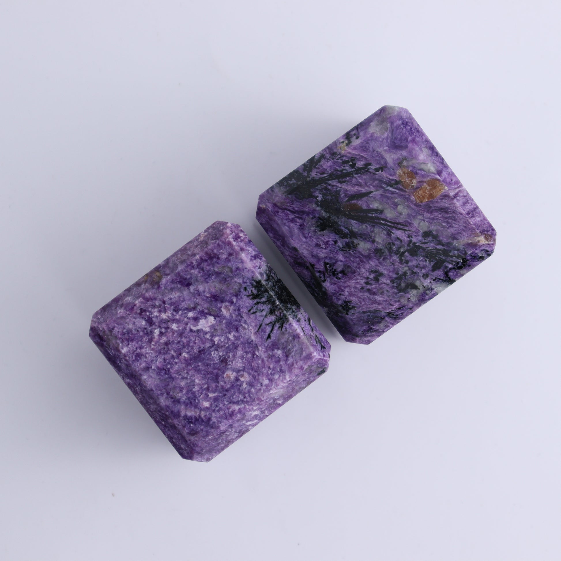Charoite Cubes Set of 4 - Expert Wholesale and Supplier of Wholesale Crystals & Bulk Gemstones, ["Charoite","Cubes","Russia"]