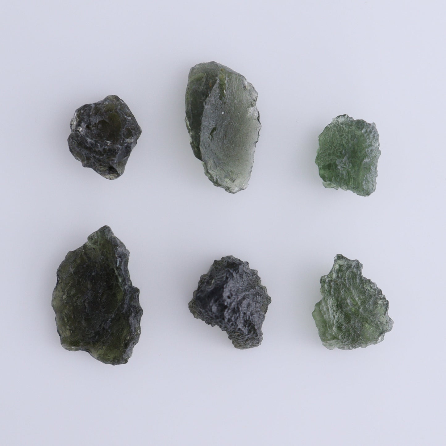 Moldavite Pieces Set of 6 - Expert Wholesale and Supplier of Wholesale Crystals & Bulk Gemstones, ["Czech Republic","Moldavite","Pieces"]