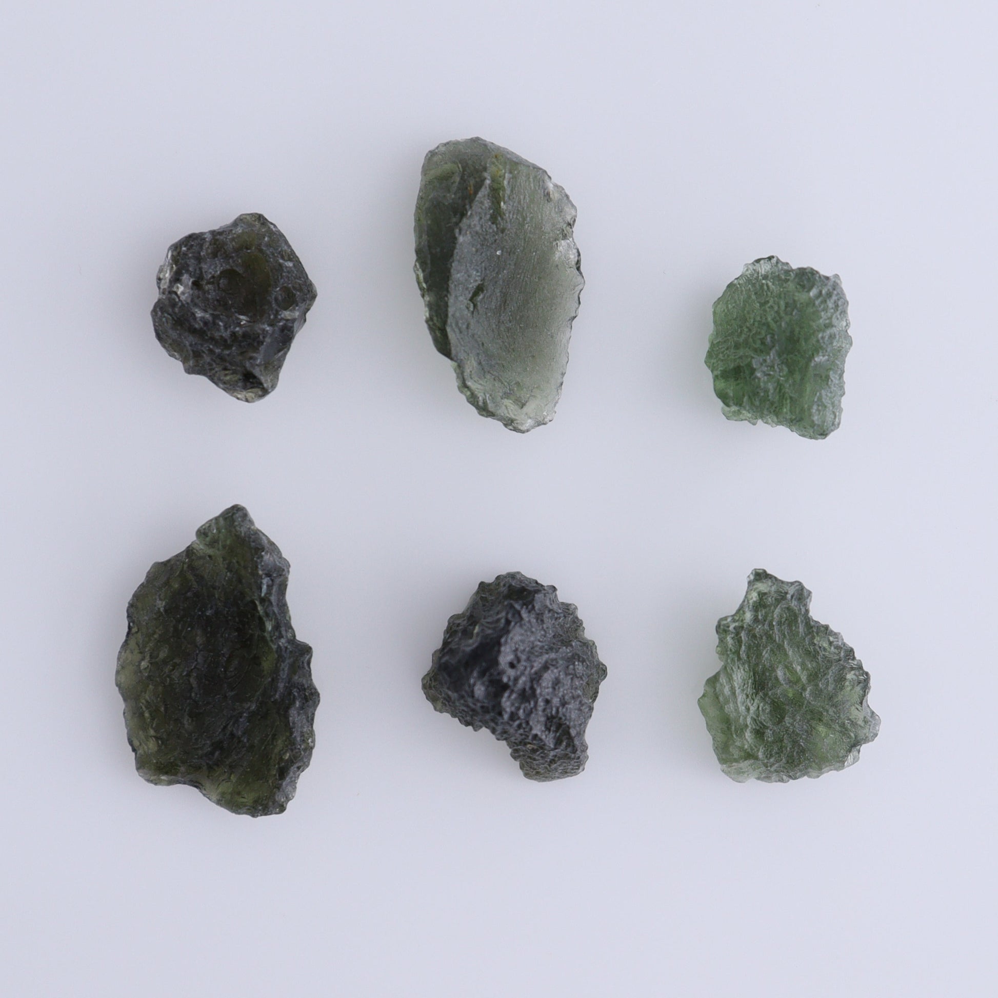 Moldavite Pieces Set of 6 - Expert Wholesale and Supplier of Wholesale Crystals & Bulk Gemstones, ["Czech Republic","Moldavite","Pieces"]