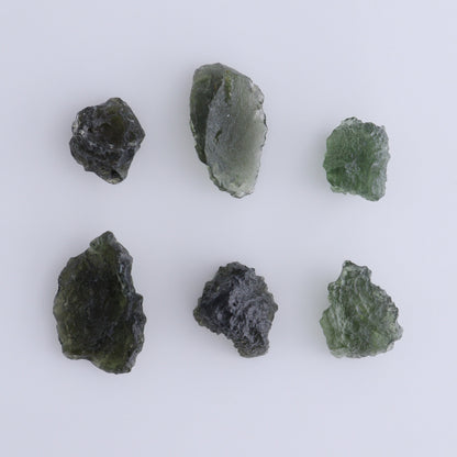 Moldavite Pieces Set of 6 - Expert Wholesale and Supplier of Wholesale Crystals & Bulk Gemstones, ["Czech Republic","Moldavite","Pieces"]