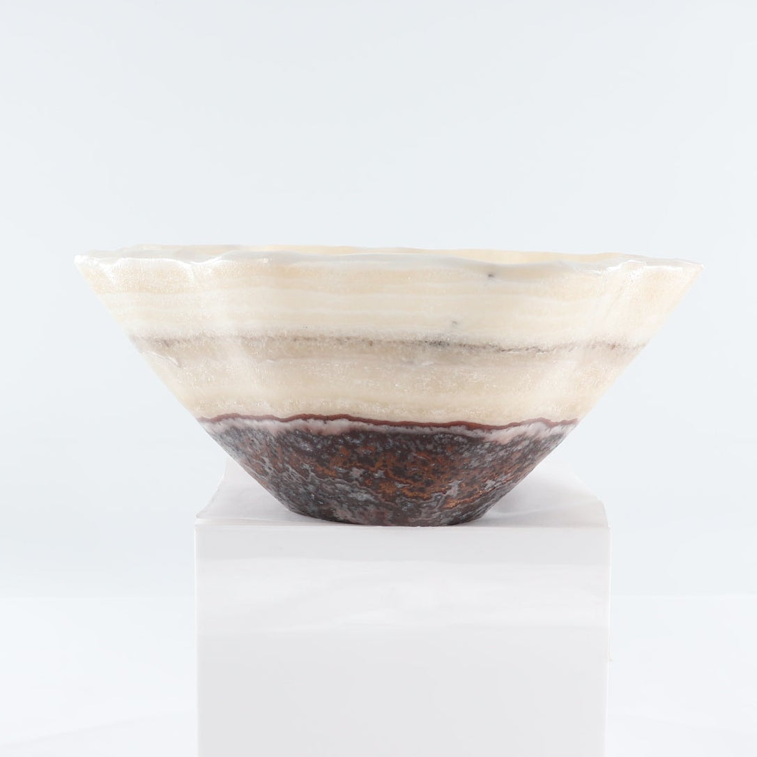Mexican Onyx/Calcite Bowl 14"