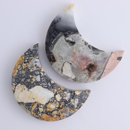 Maligano Jasper Moons Set of 6 - Expert Wholesale and Supplier of Wholesale Crystals & Bulk Gemstones, ["Indonesia","Maligno Jasper","moons"]