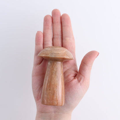 Peach Moonstone Mushrooms Set of 7