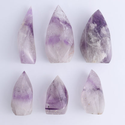 Imperfect Amethyst Flames Set of 6 - Expert Wholesale and Supplier of Wholesale Crystals & Bulk Gemstones, ["Amethyst","Brazil","close_30","flames"]