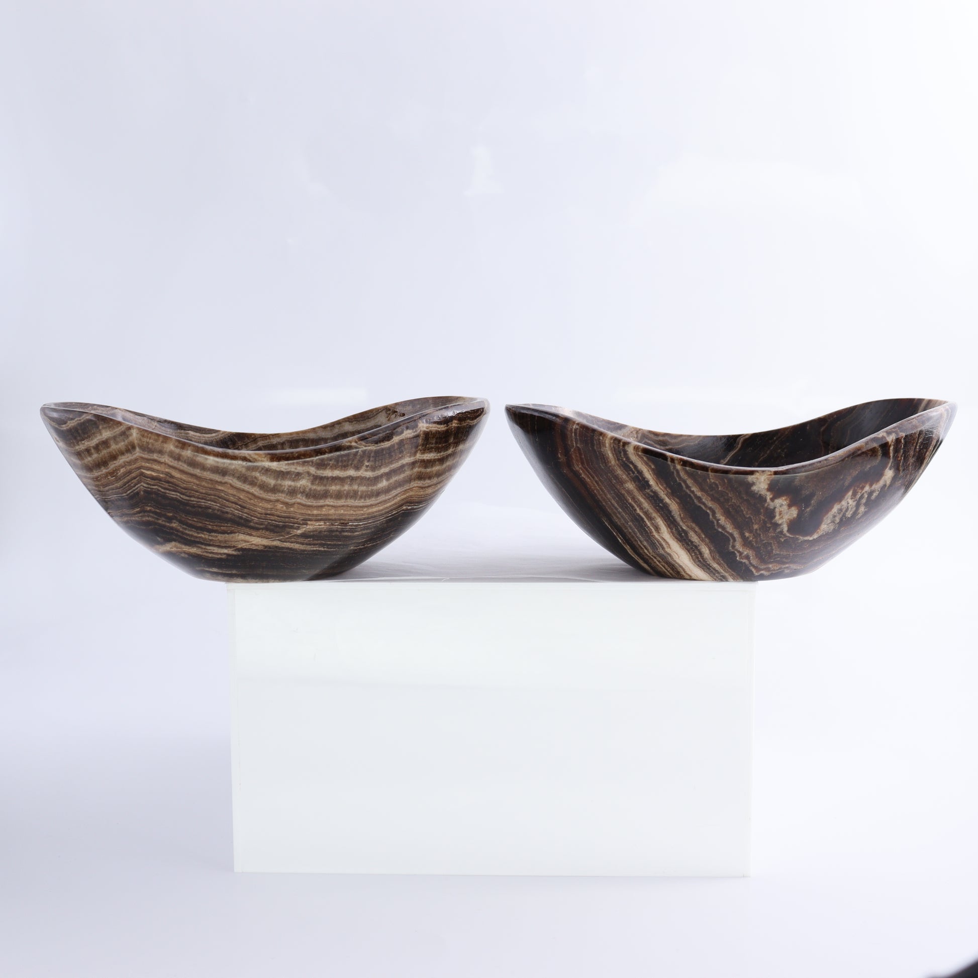 One Mexican Onyx/Calcite Chocolate Small Oval Bowl - Expert Wholesale and Supplier of Wholesale Crystals & Bulk Gemstones, ["bowl","Bowls","Calcite","Catalog Onyx","Decorative Dish","Mexico","onyx"]
