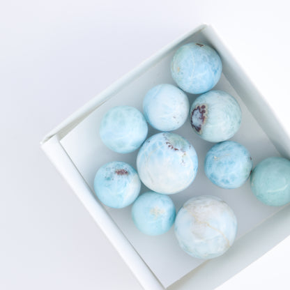 Larimar Spheres Set of 10 - Expert Wholesale and Supplier of Wholesale Crystals & Bulk Gemstones, ["Larimar","Spheres"]