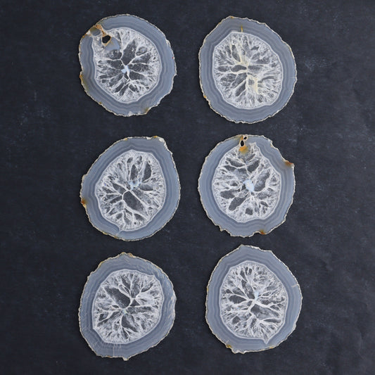 Iris Agate Slices Set of 6 - Expert Wholesale and Supplier of Wholesale Crystals & Bulk Gemstones, ["Agate","Iris Agate","Slices and Slabs"]