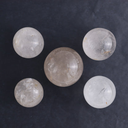 Clear Quartz Spheres Set of 9 - Expert Wholesale and Supplier of Wholesale Crystals & Bulk Gemstones, ["Clear Quartz","Quartz","Spheres"]
