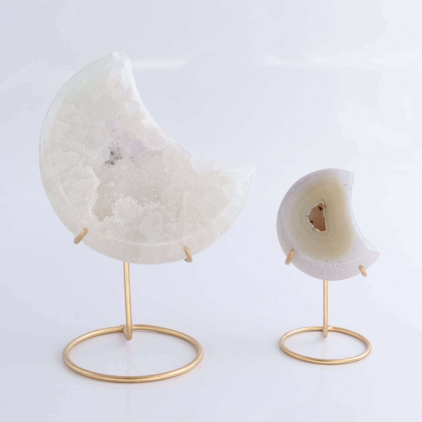 Agate Moons with Stand Set of 5 - Expert Wholesale and Supplier of Wholesale Crystals & Bulk Gemstones, ["Agate","Brazil","moons"]