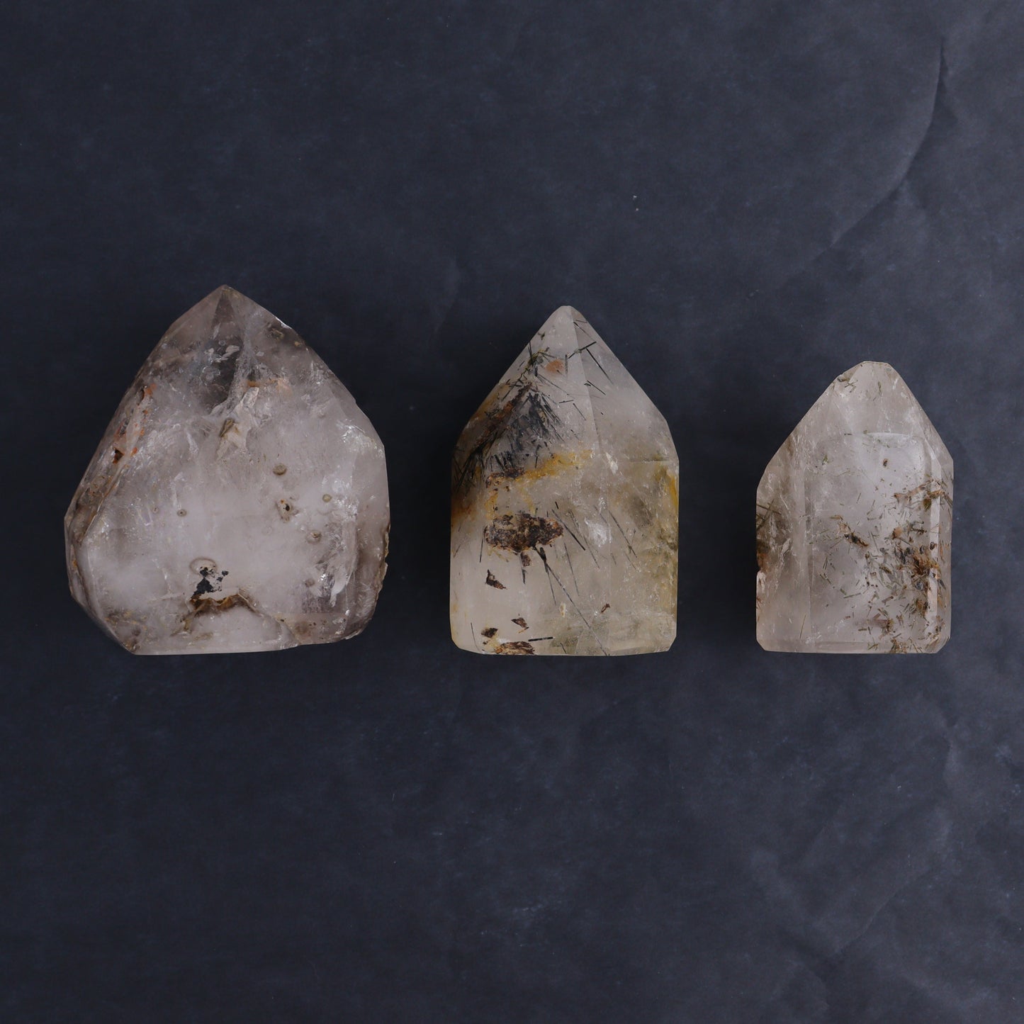 Garden Quartz Towers Set of 3 - Expert Wholesale and Supplier of Wholesale Crystals & Bulk Gemstones, ["Garden Quartz","Quartz","Towers"]
