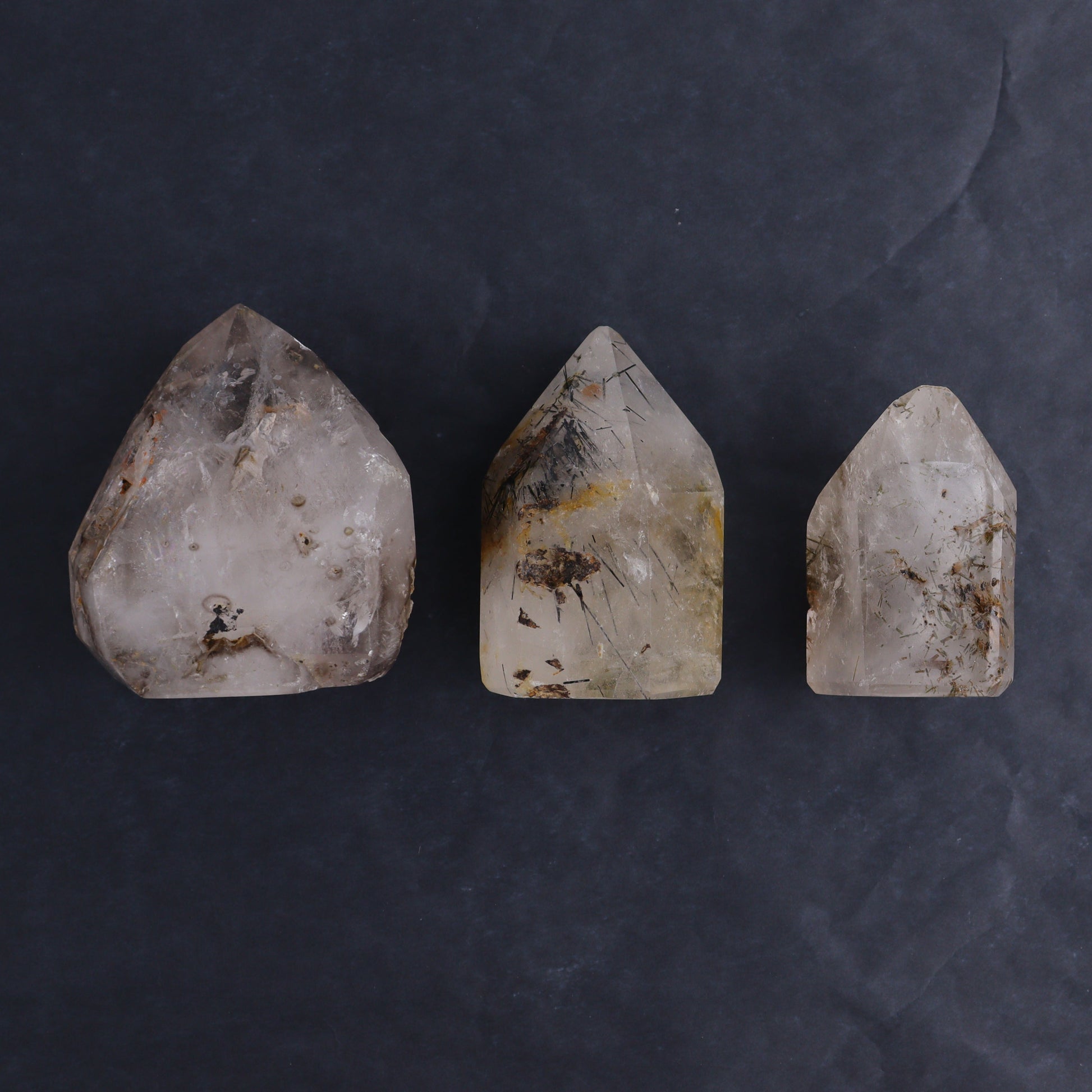 Garden Quartz Towers Set of 3 - Expert Wholesale and Supplier of Wholesale Crystals & Bulk Gemstones, ["Garden Quartz","Quartz","Towers"]