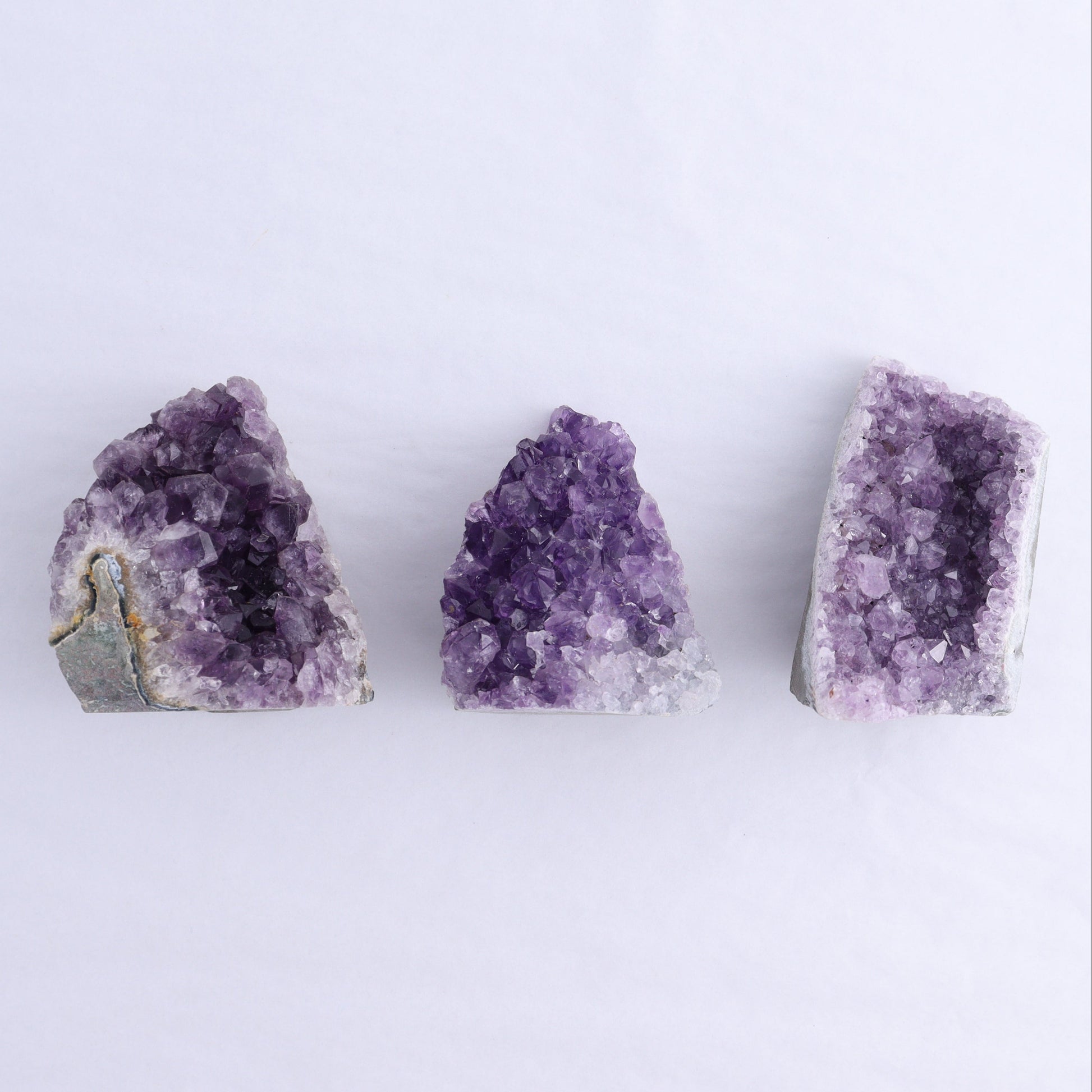 Uruguay Amethyst Cut Base Set of 9 - Expert Wholesale and Supplier of Wholesale Crystals & Bulk Gemstones, ["Amethyst","Cut Base","Uruguay"]