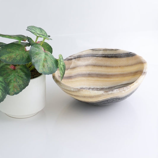 Mexican Onyx/Calcite Bowl 10"