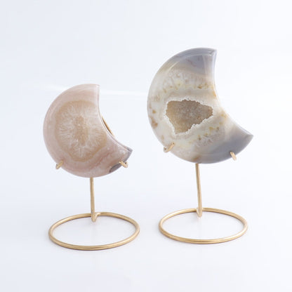 Agate Moons with Stand Set of 5 - Expert Wholesale and Supplier of Wholesale Crystals & Bulk Gemstones, ["Agate","Brazil","moons"]