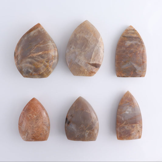 Peach Moonstone Freeform Set of 6 | Mi Esperanza Minerals | Supplier of Crystals and Onyx