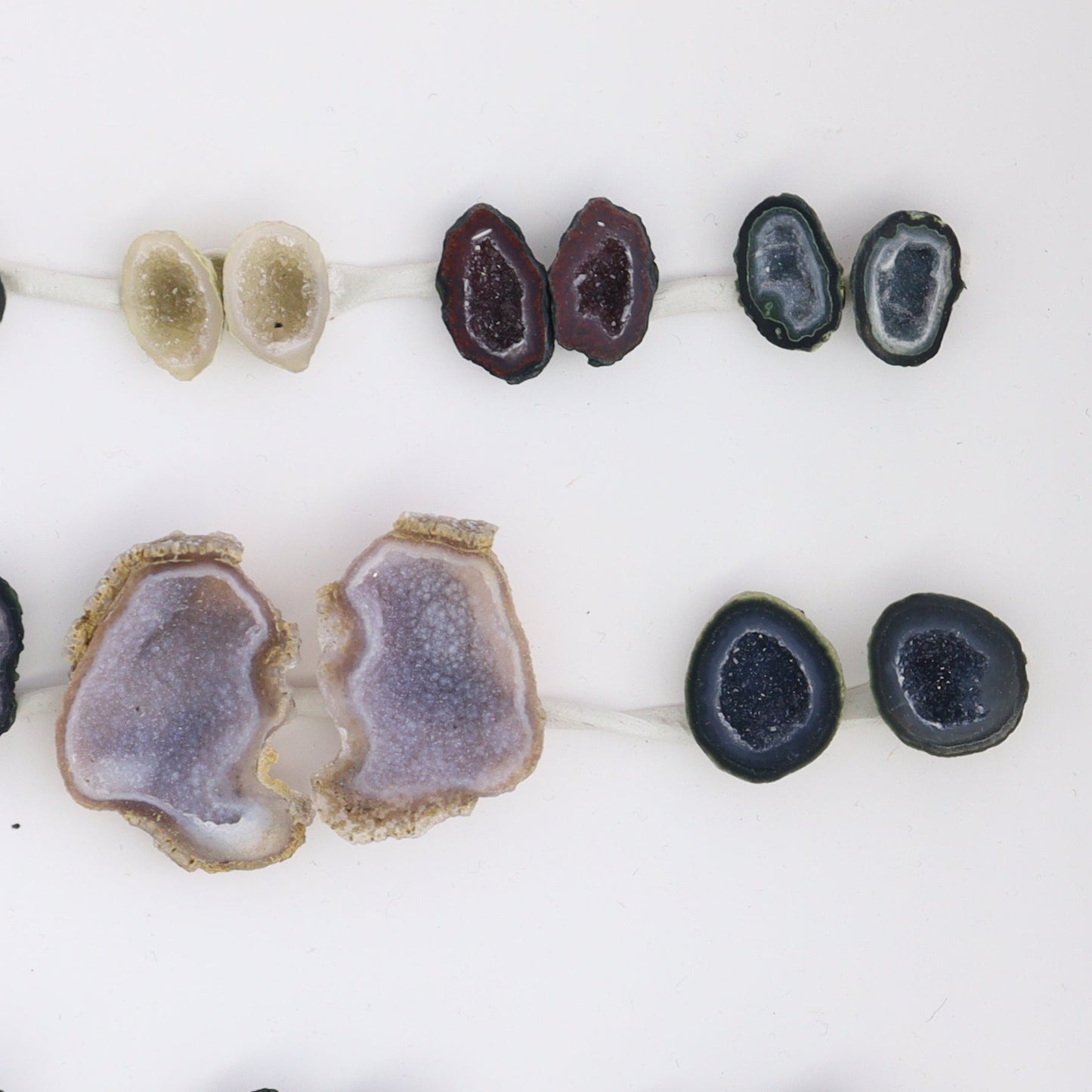 Tabasco Geodes 10 Pairs - Expert Wholesale and Supplier of Wholesale Crystals & Bulk Gemstones, ["Geodes","Tabasco Geode"]