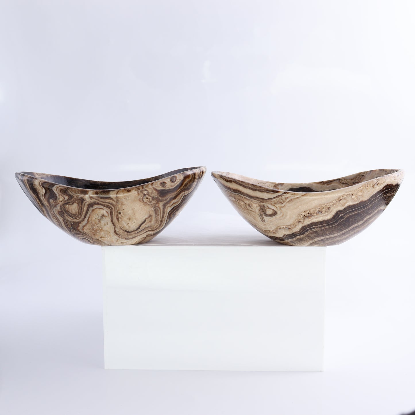 One Mexican Onyx/Calcite Chocolate Small Oval Bowl - Expert Wholesale and Supplier of Wholesale Crystals & Bulk Gemstones, ["bowl","Bowls","Calcite","Catalog Onyx","Decorative Dish","Mexico","onyx"]