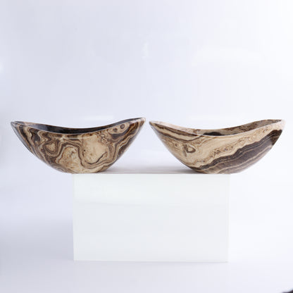 One Mexican Onyx/Calcite Chocolate Small Oval Bowl - Expert Wholesale and Supplier of Wholesale Crystals & Bulk Gemstones, ["bowl","Bowls","Calcite","Catalog Onyx","Decorative Dish","Mexico","onyx"]