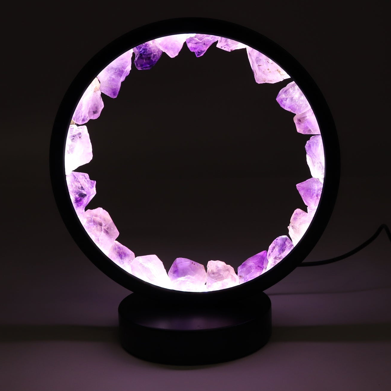 One Amethyst Round Lamp