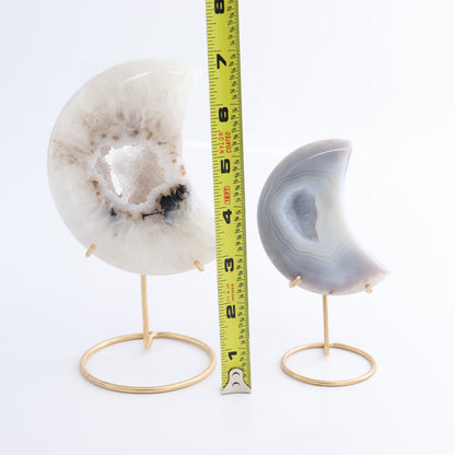 Agate Moons with Stand Set of 5 - Expert Wholesale and Supplier of Wholesale Crystals & Bulk Gemstones, ["Agate","Brazil","moons"]
