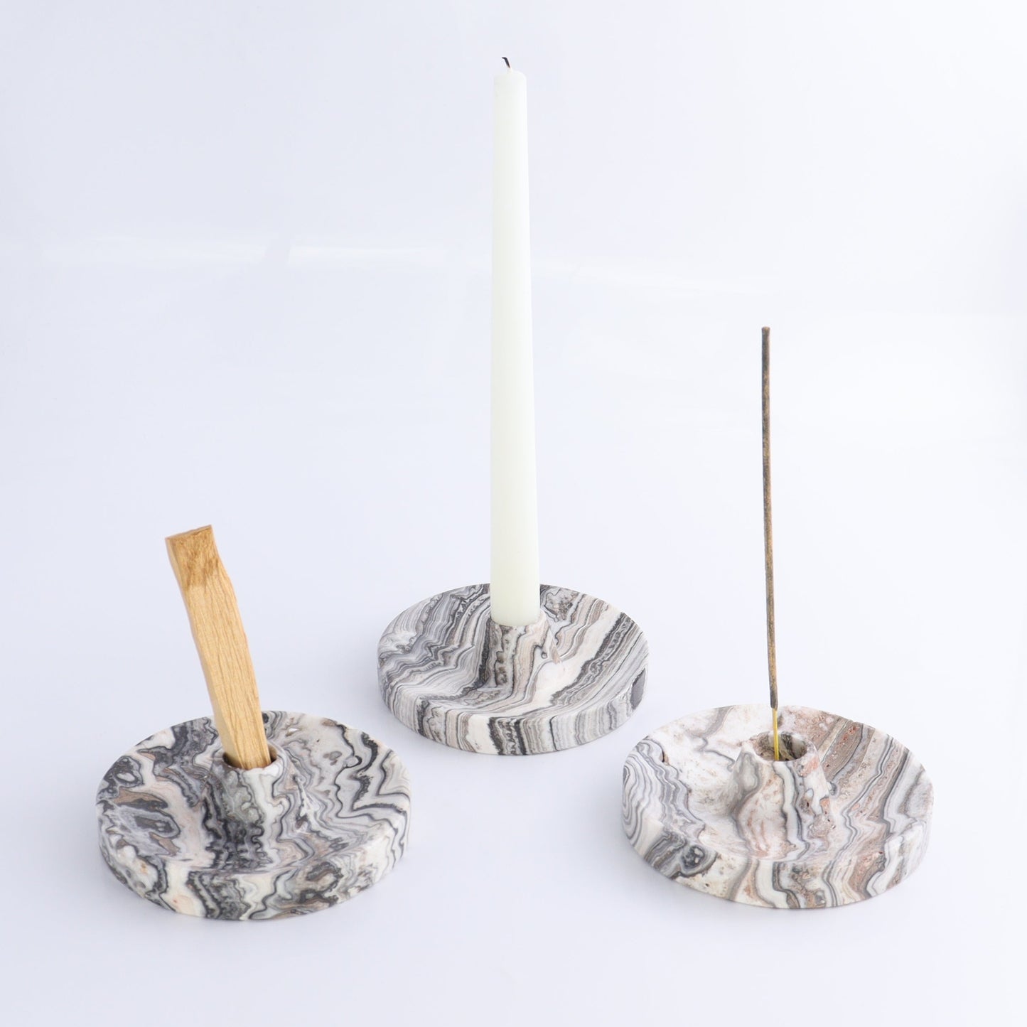 One Palo Santo/Incense/Candle Holder Mexican Onyx/Calcite White Zebra - Expert Wholesale and Supplier of Wholesale Crystals & Bulk Gemstones, ["Calcite","Candle Holder","Catalog Onyx","Incense holders","Mexico","onyx","Palo Santo Holder"]