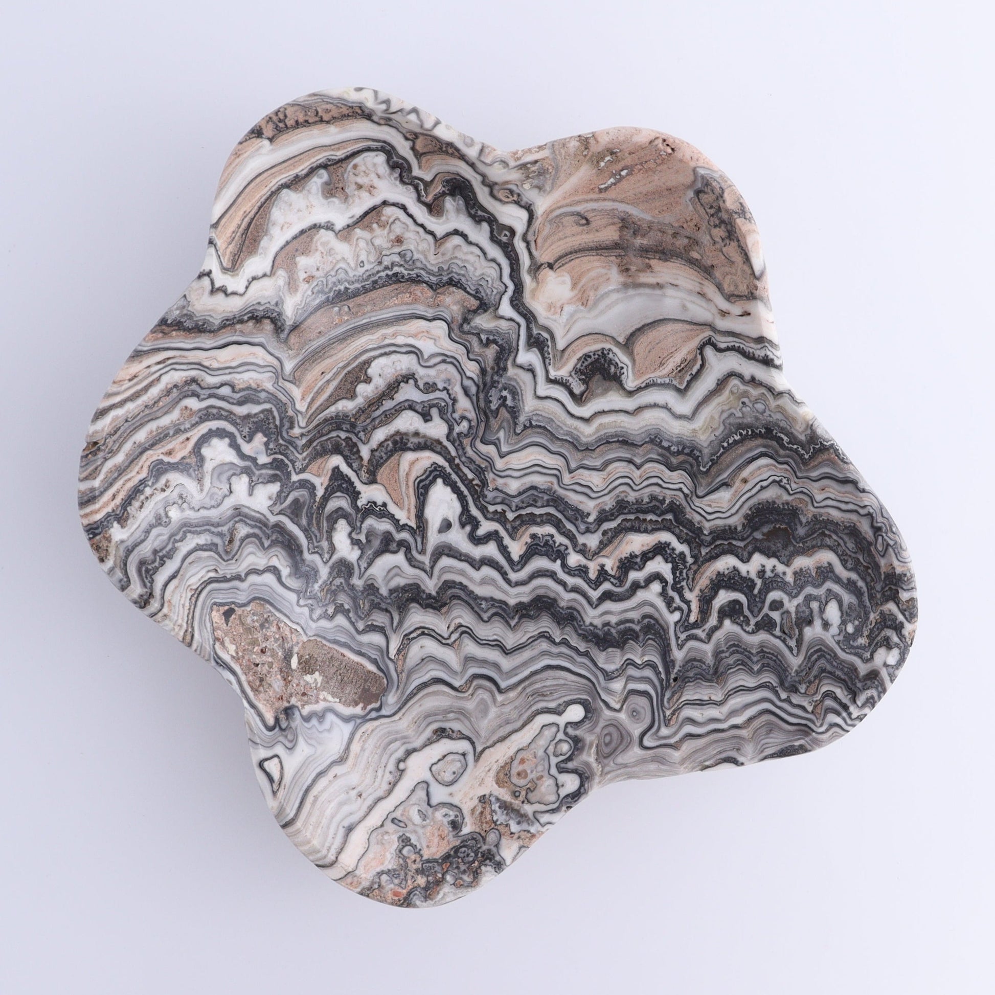 One Bowl Mexican Onyx/Calcite Black/White Zebra - Expert Wholesale and Supplier of Wholesale Crystals & Bulk Gemstones, ["bowl","Calcite","Catalog Onyx","Decorative Dish","Mexico","onyx"]