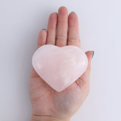 Pink Mangano Calcite Hearts Set of 6 - Expert Wholesale and Supplier of Wholesale Crystals & Bulk Gemstones, ["Calcite","Hearts","Madagascar","Pink Calcite"]