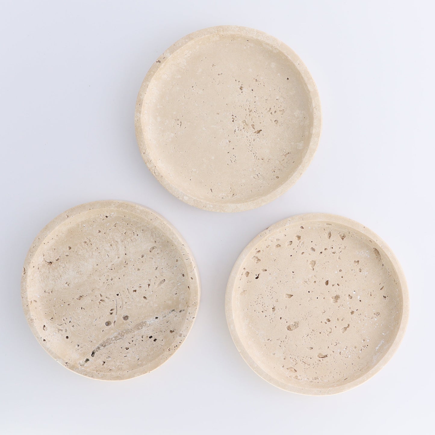 One Travertine Round Dish Small - Expert Wholesale and Supplier of Wholesale Crystals & Bulk Gemstones, ["Catalog Onyx","Decorative Dish","Mexico","Travertine"]