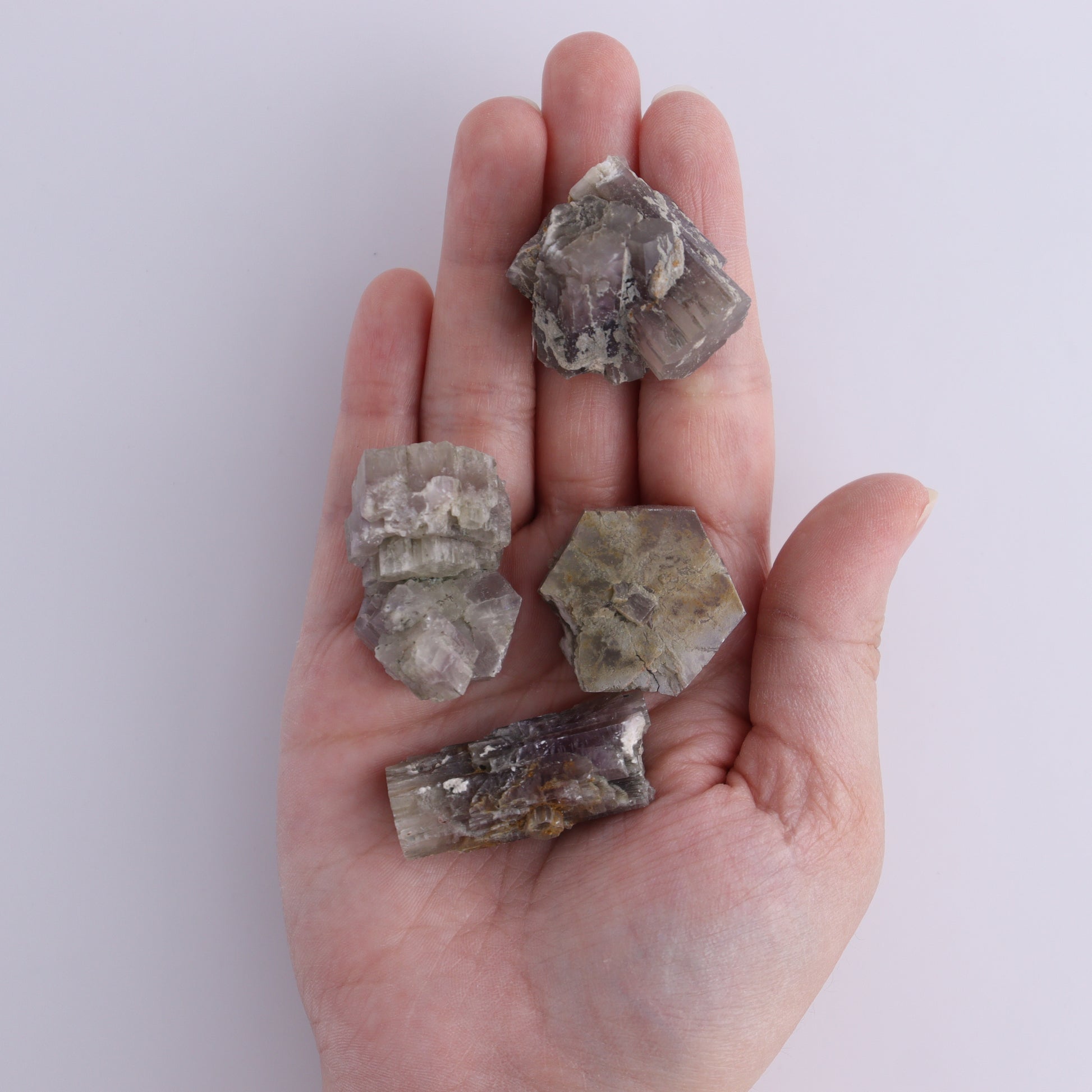 Purple Aragonite Set of 54 - Expert Wholesale and Supplier of Wholesale Crystals & Bulk Gemstones, ["aragonite","Purple Aragonite","Spain"]
