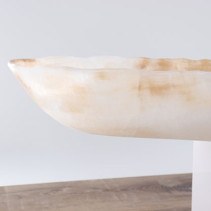 Mexican Onyx/Calcite Canoe Bowl - Expert Wholesale and Supplier of Wholesale Crystals & Bulk Gemstones, ["Bowls","Calcite","canoe","Mexico","onyx"]
