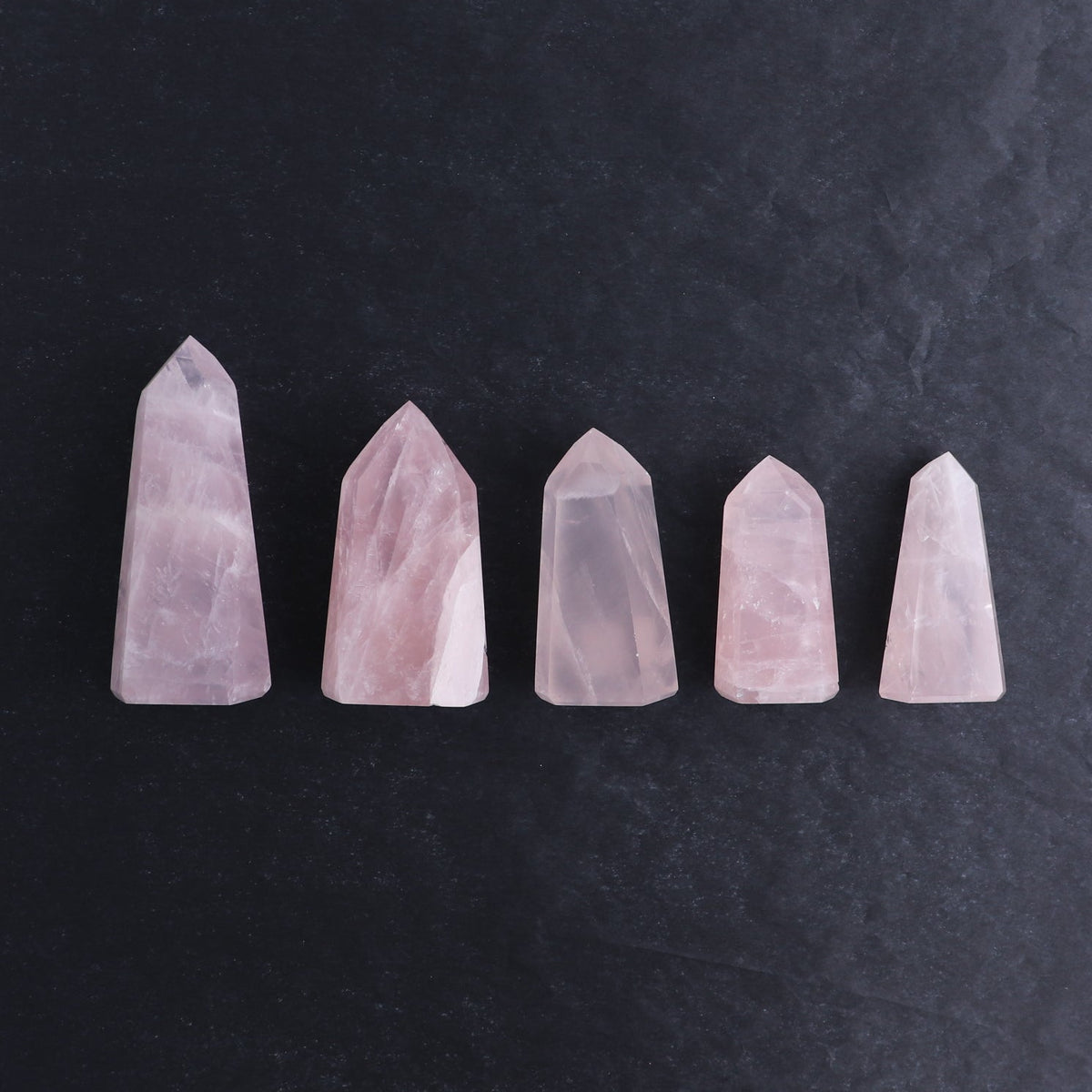 Rose Quartz Towers Set of 5