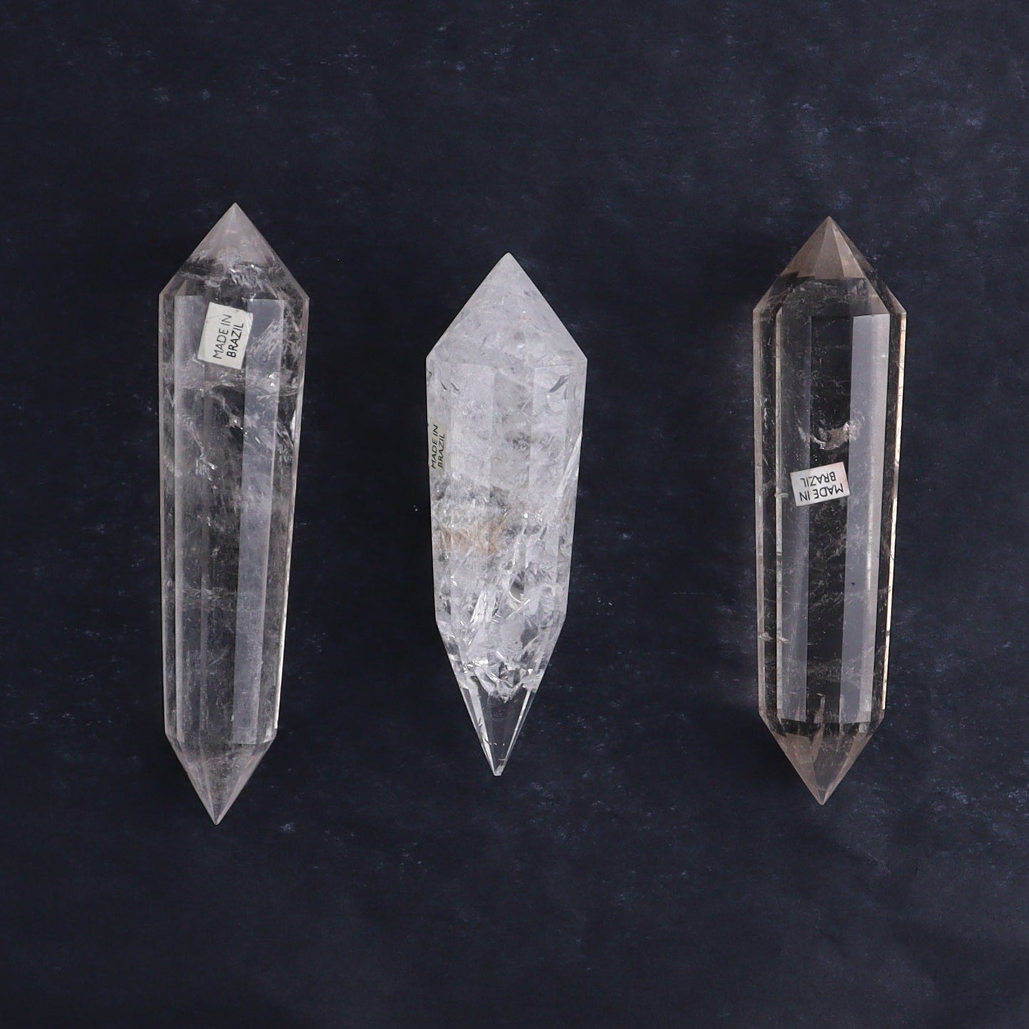 Quartz Faceted Double Points Set of 11 - Expert Wholesale and Supplier of Wholesale Crystals & Bulk Gemstones, ["Brazil","Clear Quartz","close_50","Mixed Carvings","Quartz"]