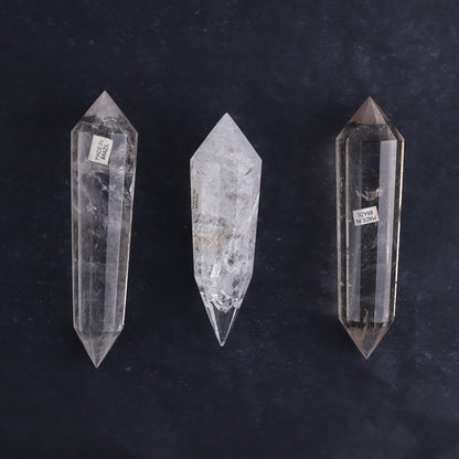 Quartz Faceted Double Points Set of 11 - Expert Wholesale and Supplier of Wholesale Crystals & Bulk Gemstones, ["Brazil","Clear Quartz","close_50","Mixed Carvings","Quartz"]