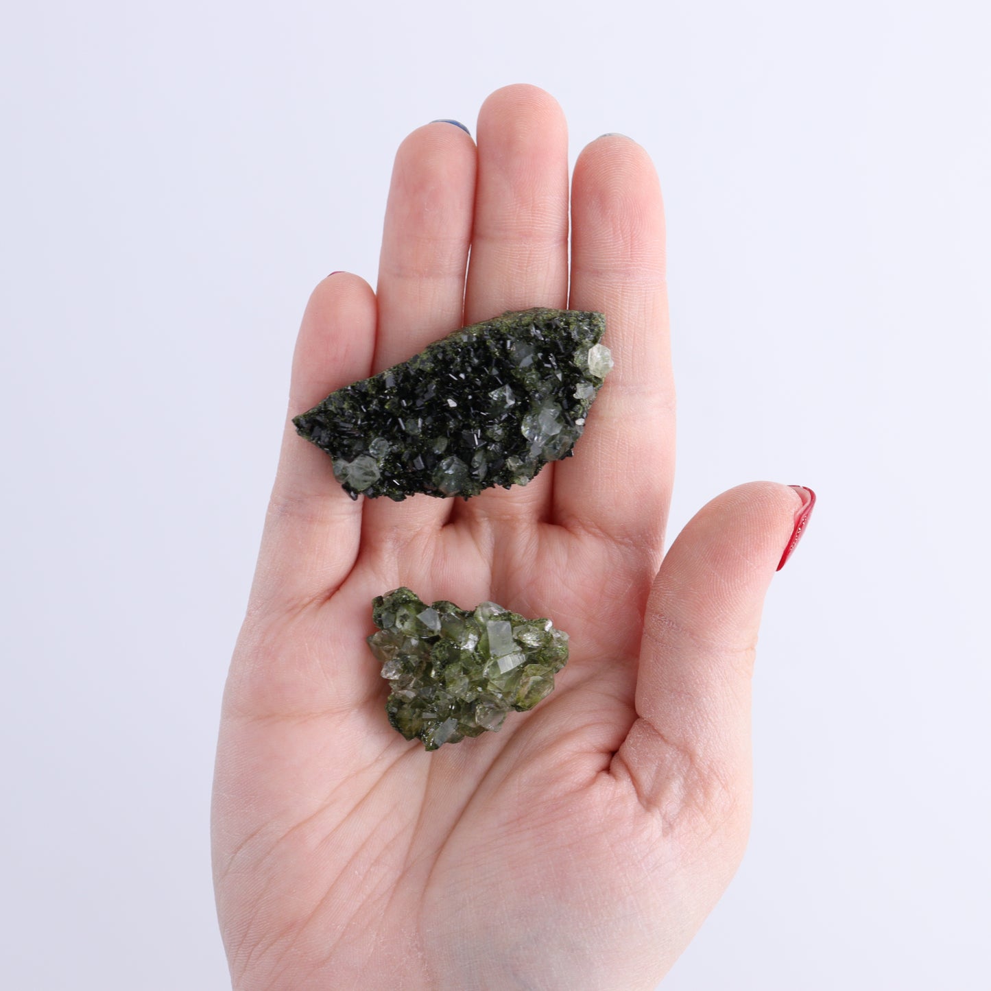 Epidote Set of 15 - Expert Wholesale and Supplier of Wholesale Crystals & Bulk Gemstones, ["epidote","flat","Flats"]