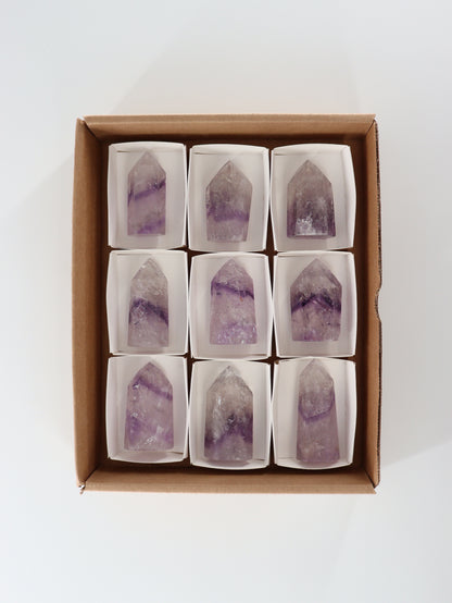 Phantom Amethyst Towers Set of 9 - Expert Wholesale and Supplier of Wholesale Crystals & Bulk Gemstones, []