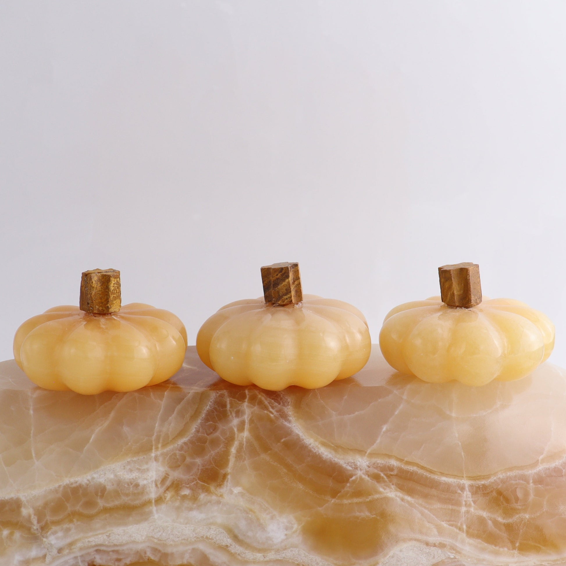 Orange Onyx Pumpkins Set of 6 - Expert Wholesale and Supplier of Wholesale Crystals & Bulk Gemstones, ["Catalog Onyx","Mexico","onyx","Pumpkin"]