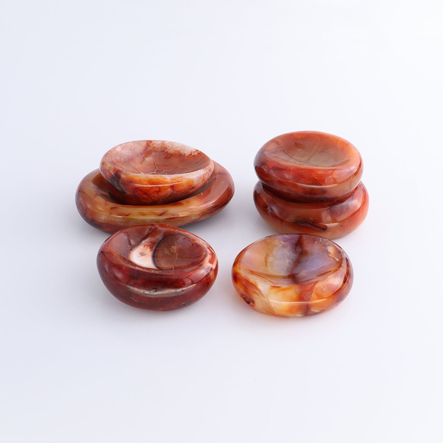Carnelian Bowls Set of 6 - Expert Wholesale and Supplier of Wholesale Crystals & Bulk Gemstones, ["Bowls","carnelian","Madagascar"]